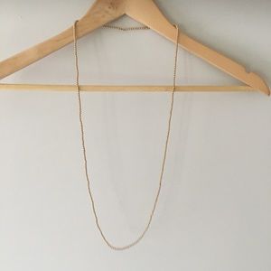 Petite Brass Beaded Chain Necklace from India